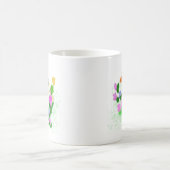 Frühlingsblütenzweig mit Vögeln Kaffeetasse (Mittel)