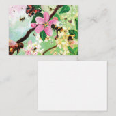 Frühlingsblüter Obstbaum mit Bienen Mitteilungskarte (Vorne/Hinten)