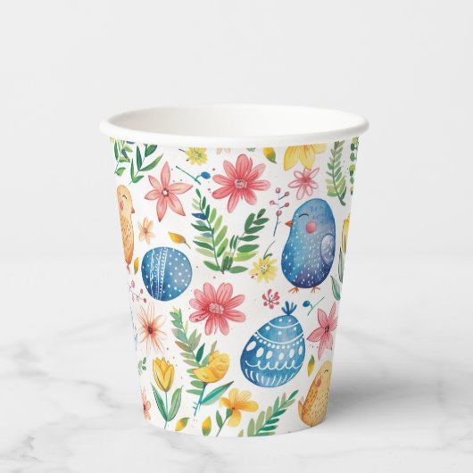 Frühlingsblütester 3 pappbecher (Vorderseite)