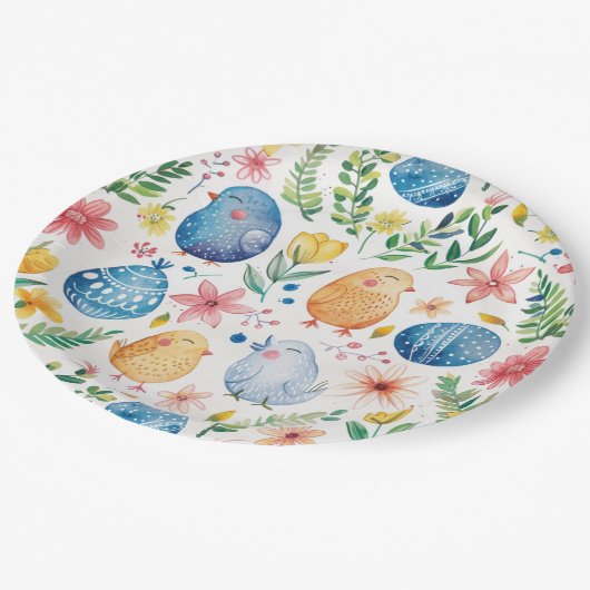 Frühlingsblütester 3 pappteller (Schrägansicht)