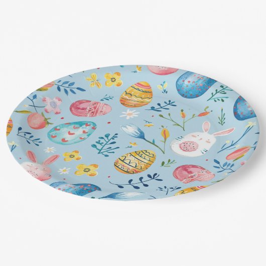 Frühlingsblütester 4 pappteller (Schrägansicht)