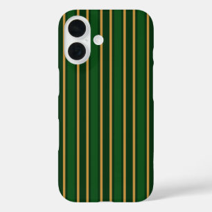 Frühlingsbock grüne und goldene Bonbonstreifen iPhone 16 Hülle