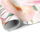 Frühlingsboho Hand gezeichnete Floren für Kinderzi Geschenkpapier (Rolleneckpunkt)