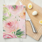 Frühlingsboho Hand gezeichnete Floren für Kinderzi Geschirrtuch (Viertel Falte)