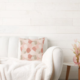 Frühlingsbotanik-Blätter in Blush-Sage-Wurfkissen Kissen