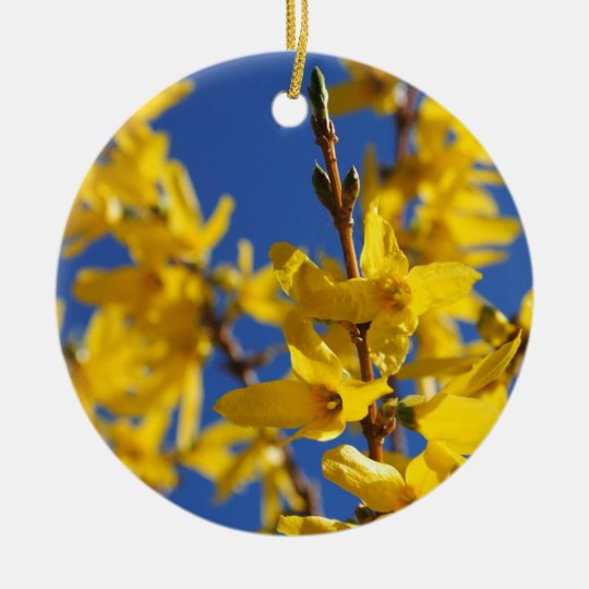 Frühlingsbote Rundes Keramik Ornament