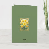 Frühlingsboten Narzisse, März Geburtsblume Karte (Rückseite)