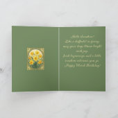Frühlingsboten Narzisse, März Geburtsblume Karte (Innenseite)