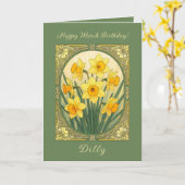 Frühlingsboten Narzisse, März Geburtsblume Karte (Gelbe Blume)
