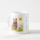 Frühlingsbraun-Bär - Kid-Tasse Kaffeetasse (Vorderseite Links)