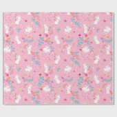 Frühlingsbraun rosa Wrapping Paper Geschenkpapier (Flach)