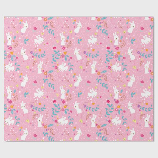 Frühlingsbraun rosa Wrapping Paper Geschenkpapier (Flach)