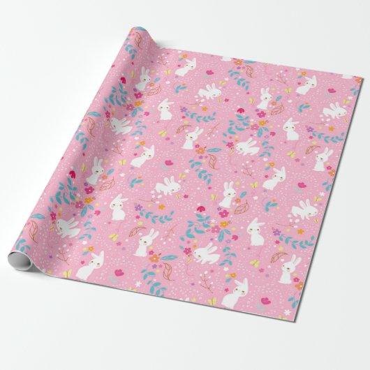 Frühlingsbraun rosa Wrapping Paper Geschenkpapier (Ungerollt)