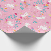 Frühlingsbraun rosa Wrapping Paper Geschenkpapier (Ecke)