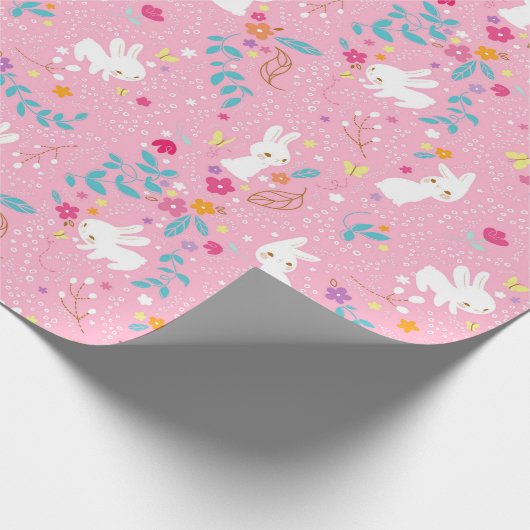 Frühlingsbraun rosa Wrapping Paper Geschenkpapier (Ecke)