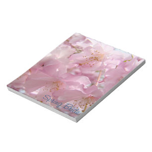 Frühlingsbraut Notizbücher Rosa Blüten Braut- Notizblock