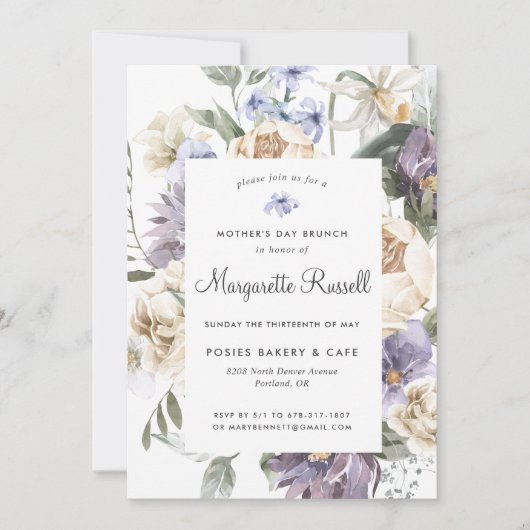 Frühlingsbrunch der Blumenmutter Einladung (Vorderseite)