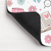 Frühlingsbücher und Blumen Mousepad (Ecke)