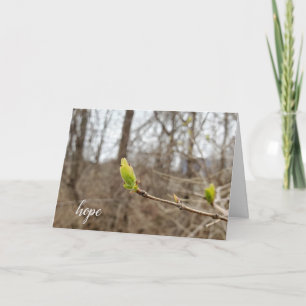 Frühlingsbude für Hoffnung denken Sie Karte