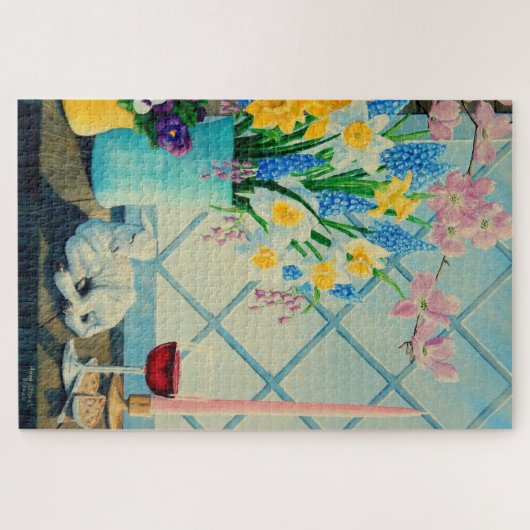 Frühlingsbukett, Blume, Gotthardlamm/Wein/Passover Puzzle (Horizontal)