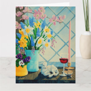 Frühlingsbukett, Gottholz, Blume, Wein/Brot Karte