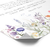 Frühlingsbunte Wildblumen-Unplugged-Zeremonie Poster (Ecke)