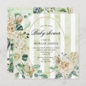 Frühlingscreme Garten Quadrat Kinderdusche Einladu (Vorne/Hinten)