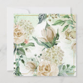 Frühlingscreme Garten Quadrat Kinderdusche Einladu (Rückseite)