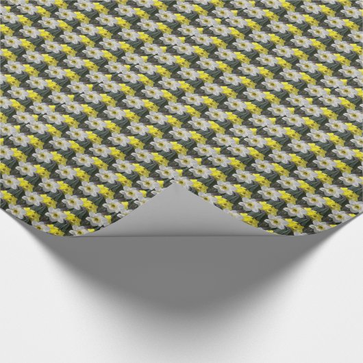 Frühlingsdaffodien bläst Blumenmuster Geschenkpapier (Ecke)