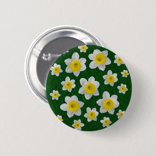 Frühlingsdaffodien Button (Vorne & Hinten)