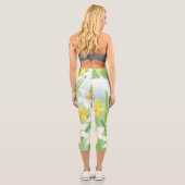 Frühlingsdaffodien Capri Leggings (Rückseite)