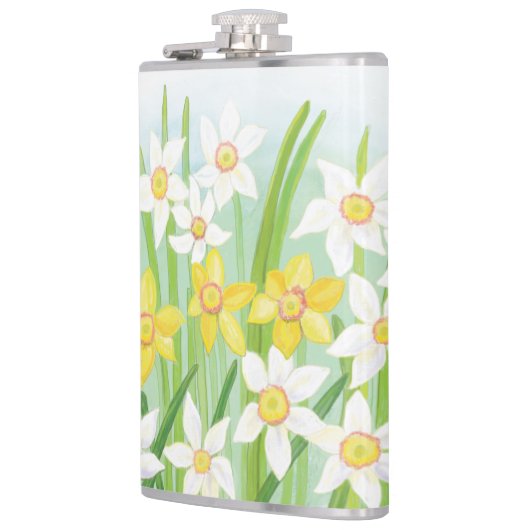 Frühlingsdaffodien Flachmann (Links)