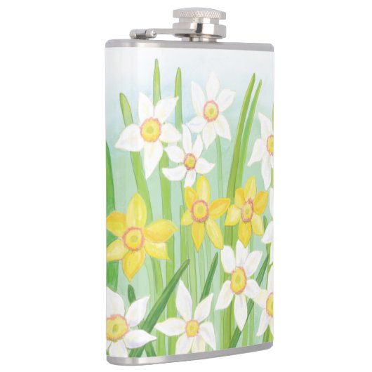 Frühlingsdaffodien Flachmann (Rechts)