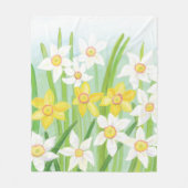 Frühlingsdaffodien Fleecedecke (Vorderseite)