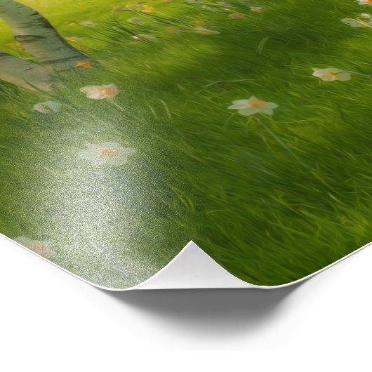 Frühlingsdaffodien Fotodruck (Ecke)