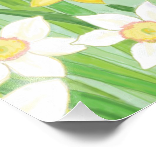 Frühlingsdaffodien Fotodruck (Ecke)