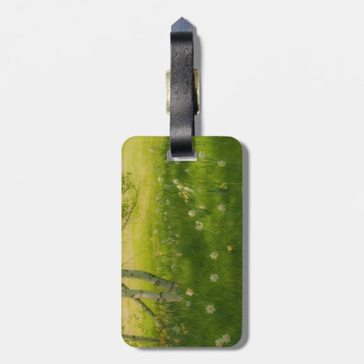 Frühlingsdaffodien Gepäckanhänger (Rückseite vertikal)