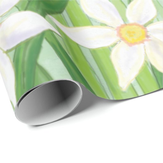 Frühlingsdaffodien Geschenkpapier (Rolleneckpunkt)