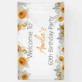 Frühlingsdaffodien jeden Geburtstag Banner (Vertikal)