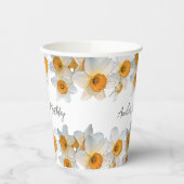 Frühlingsdaffodien jeden Geburtstag Pappbecher (Links)