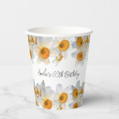 Frühlingsdaffodien jeden Geburtstag Pappbecher (Vorderseite)