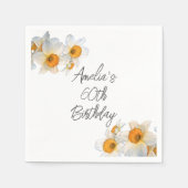 Frühlingsdaffodien jeden Geburtstag Serviette (Vorderseite)