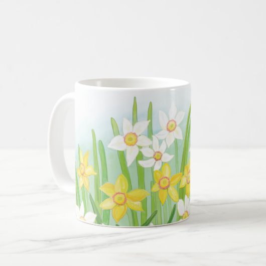 Frühlingsdaffodien Kaffeetasse (Vorderseite Links)