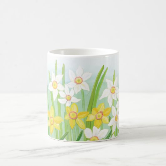 Frühlingsdaffodien Kaffeetasse (Mittel)