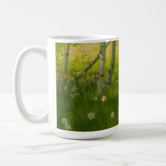 Frühlingsdaffodien Kaffeetasse (Links)