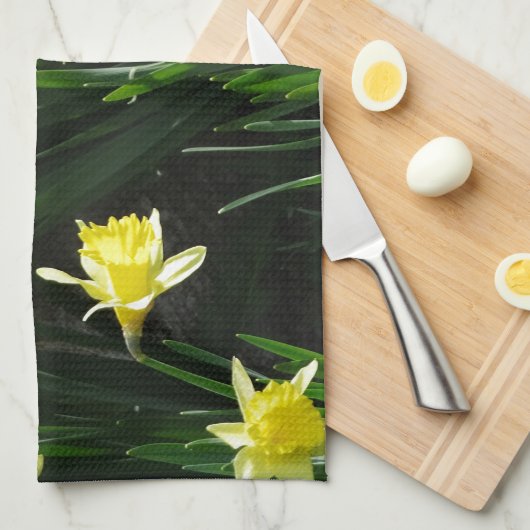 Frühlingsdaffodien Küchentuch (Viertel Falte)