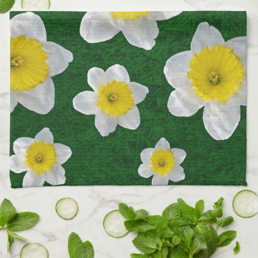Frühlingsdaffodien Küchentuch (Gefaltet)