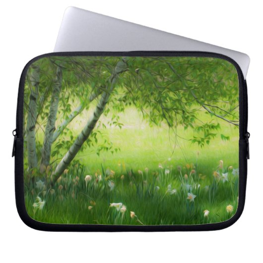 Frühlingsdaffodien Laptopschutzhülle (Vorderseite)