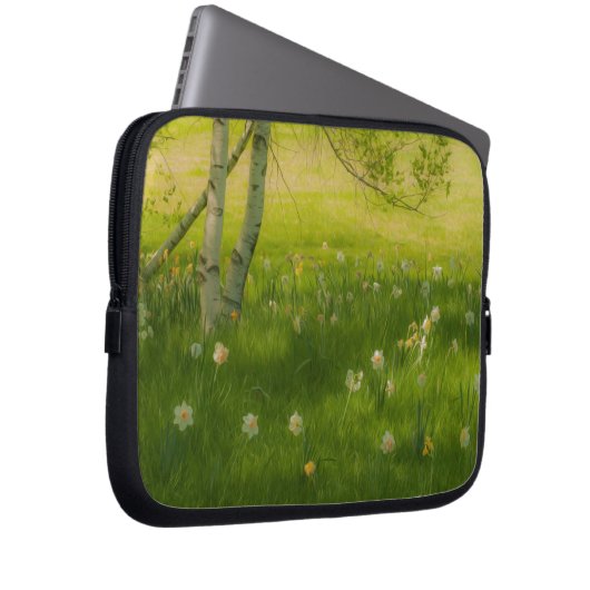 Frühlingsdaffodien Laptopschutzhülle (Vorne Rechts)