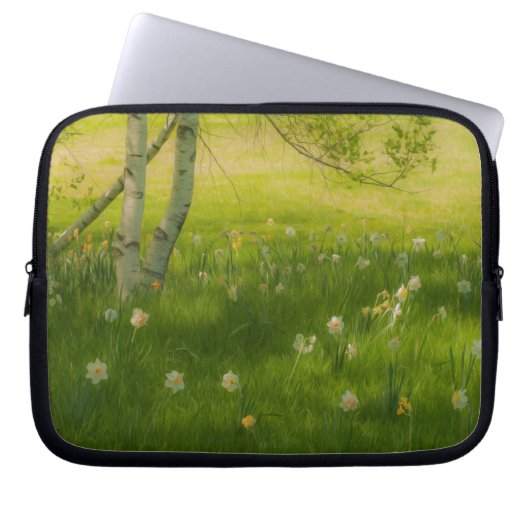 Frühlingsdaffodien Laptopschutzhülle (Vorderseite)